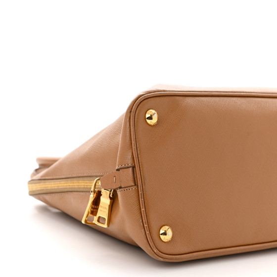 PRADA Saffiano Lux Medium Promenade Tote Caramel 1563620