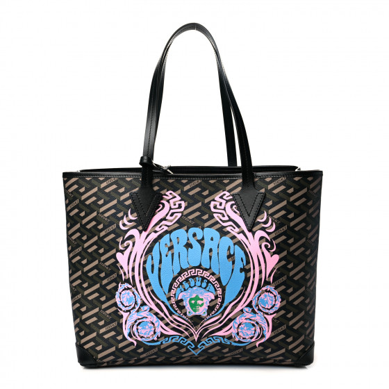 VERSACE Coated Canvas Calfskin La Greca Medusa Music