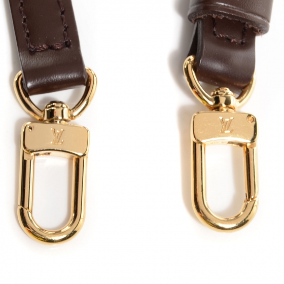 Louis Vuitton ブラウンレザーベルト LOUIS VUITTON Adjustable Shoulder Strap Brown 77755