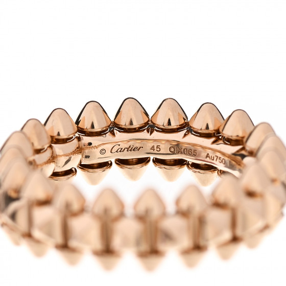 CARTIER 18K Pink Gold SM Clash De Cartier Ring 45 3.25