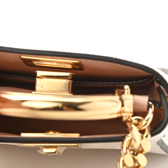 【FENDI】Nano Peekaboo Maxi Handle ★関税送料込み Fendi 2022 Nano Peekaboo Maxi Handle Bag - Yellow Handle