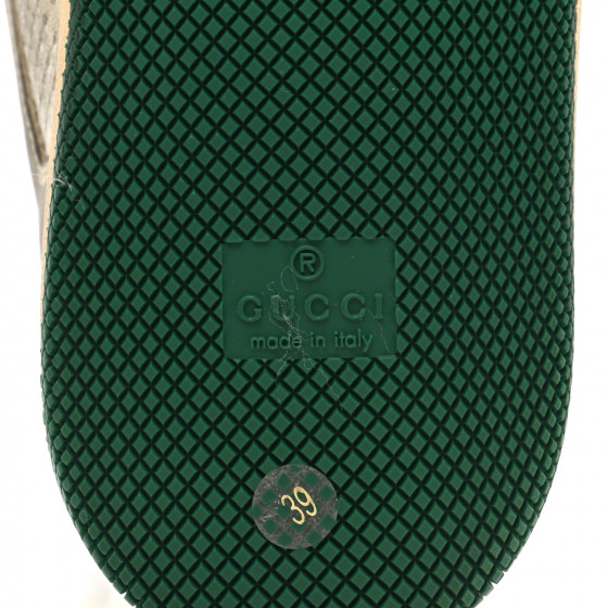 GUCCI Nubuck Calfskin Web Removable Crystals Mens Screener