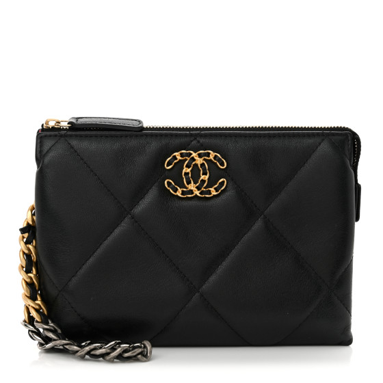【25C＊コンパクト☆CCロゴ☆】CHANEL 19 ミニポーチ 25C ロゴが可愛い！》CHANEL CHANEL 19 ミニ ポーチ