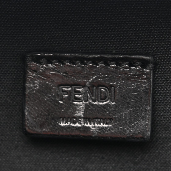 ☆FENDI☆ FF Jacquard Mini Suitcase 2wayバッグ ASFALTO/NERO Fendi Black/Grey Canvas/Leather FF Print Mini Suitcase Bag