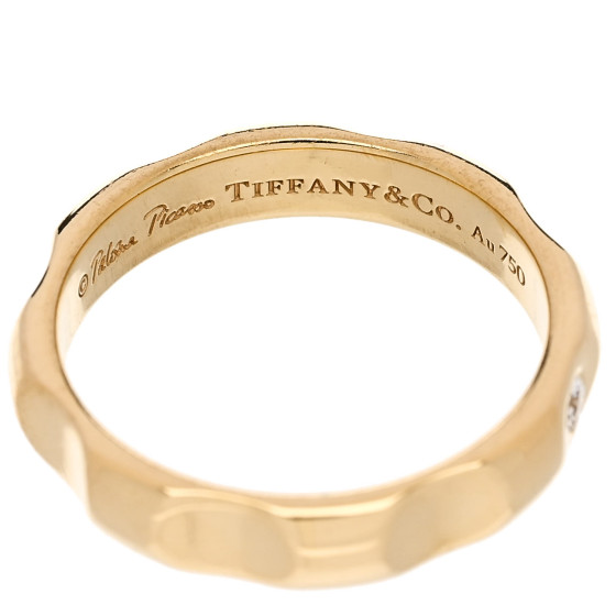 ティファニー TIFFANY パロマピカソ グルーヴ ワイド リング 18号 Authentic Tiffany Co. Paloma Picasso Wide Groove Band Ring