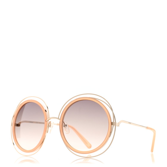 CHLOE サングラスCE120S-724 ピンク CHLOE Oversized Round Carlina Sunglasses CE120S Peach Pink