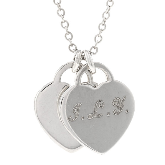 TIFFANY Sterling Silver Mini Return to Tiffany Double Heart