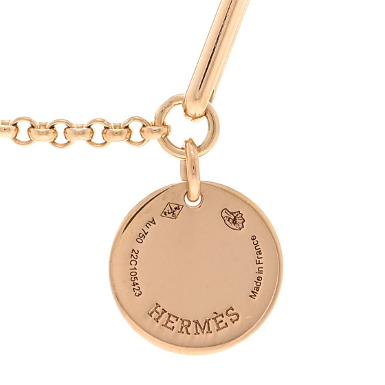【HERMES】上品なローズゴールド★Ex-Libris ネックレス TPM HERMES エルメス ネックレス エクスリブリス TPM ペンダント