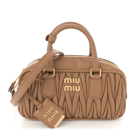 ハンドバッグ Miu Miu Arcadie Regular MIU MIU Nappa Matelasse Regular Arcadie Top Handle Bag