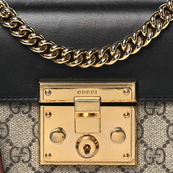 美品・ヴィンテージ【GUCCI】PADLOCK GG ショルダーバッグ GUCCI GG Supreme Monogram Calfskin Small Padlock Shoulder