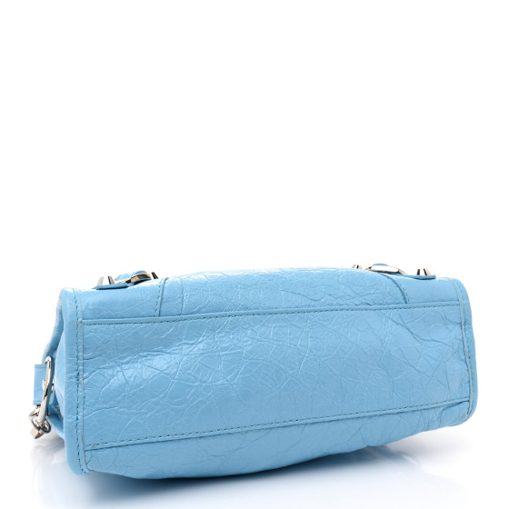 BALENCIAGA Agneau Classic Silver Hardware Mini City Logo