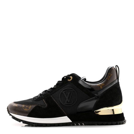 Louis Vuitton ブラック モカシン　　 ３８ LOUIS VUITTON Suede Monogram Run Away Sneakers 39 Black