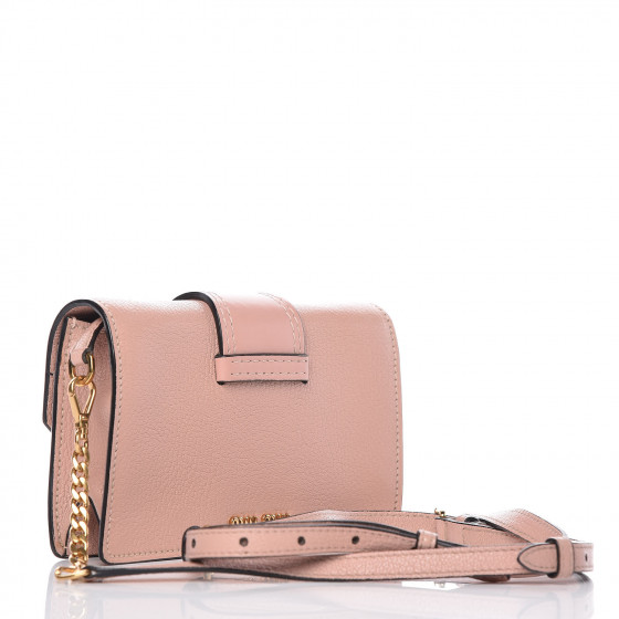 MIU MIU Goatskin Madras Soft Calfskin Crystal Pearl