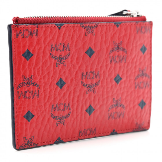 MCM Visetos Key Pouch Ruby Red 1089964 | FASHIONPHILE