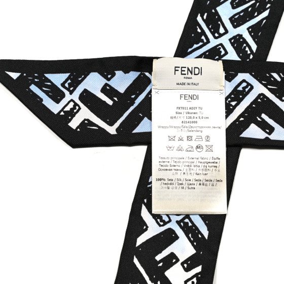 FENDI X JOSHUA VIDES Silk FF Flower Clouds Bandeau White