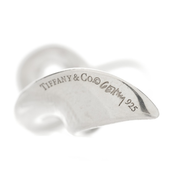 TIFFANY Sterling Silver Frank Gehry Orchid Drop Earrings