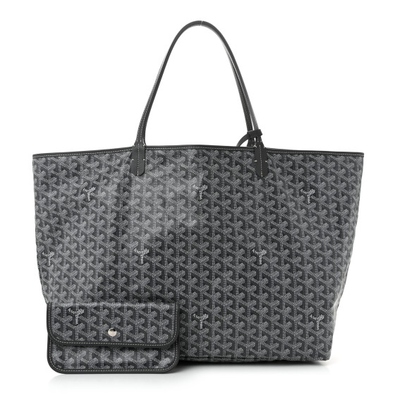 Goyard グレー サンルイ GM GOYARD Goyardine Saint Louis GM Grey 1698824 | FASHIONPHILE