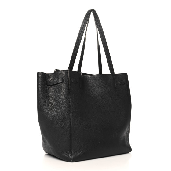 CELINE Soft Grained Calfskin Small Belt Cabas Phantom Black