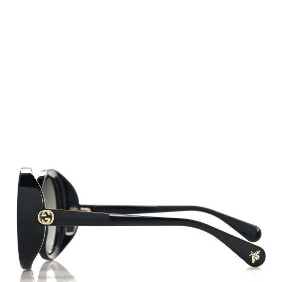 GUCCI Acetate Round GG Sunglasses GG0367S Black 1696265