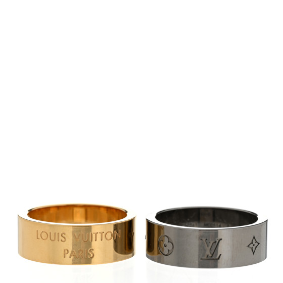 ◆Louis Vuitton◆LVインスティンクト 2セット シルバーゴールド LOUIS VUITTON Metal LV Instinct Set of 2 Rings L 63/10.25