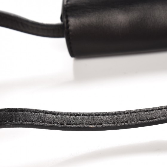 CELINE Natural Calfskin Biker Evening Clutch on Strap Black
