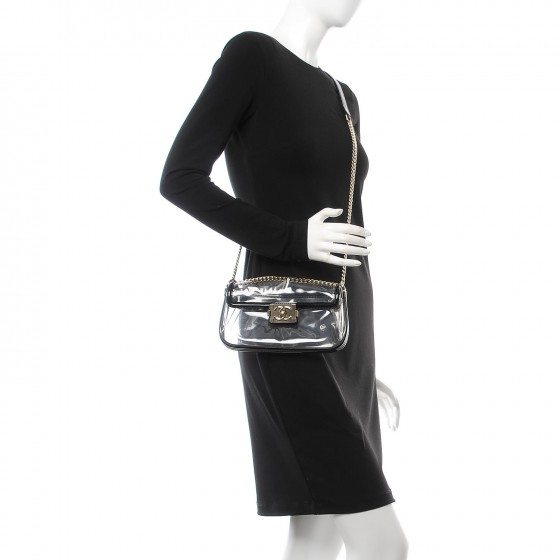 CHANEL Vinyl Naked Boy Flap Black 298492 | FASHIONPHILE