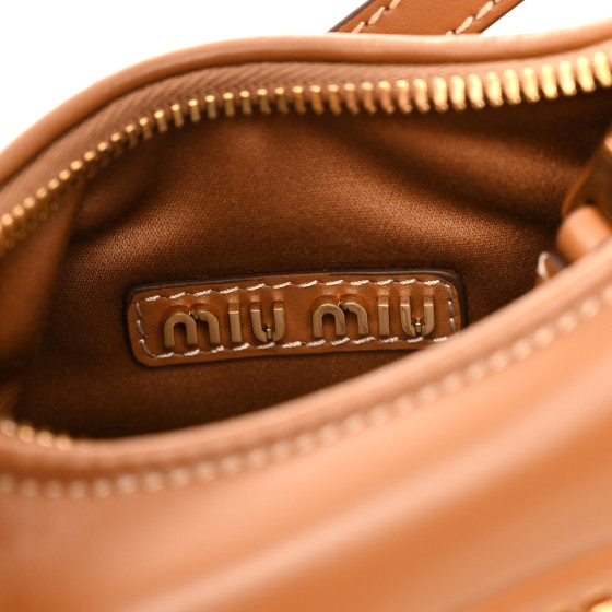 Miioo❤︎ MIU MIU Nappa Hobo Caramel 1339112 | FASHIONPHILE
