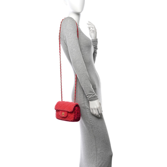【EMIS】 FUR SQUARE FLAP BAG /追跡付 FUR SQUARE FLAP BAG-SKY BLUE - EMIS