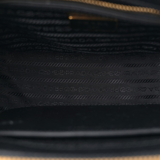 PRADA Saffiano Lux Small Galleria Double Zip Tote Black