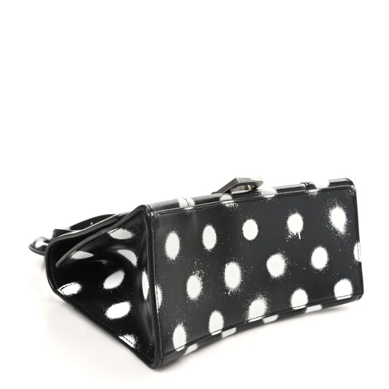 BALENCIAGA Smooth Calfskin Spray Polka Dot Small Hourglass