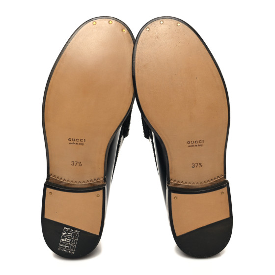 【GUCCI】MOCASIN MILLENIAL RIBOT◆77666017X00 GUCCI Millennial Ribot Mens Cara Loafers 10 Black 1447537