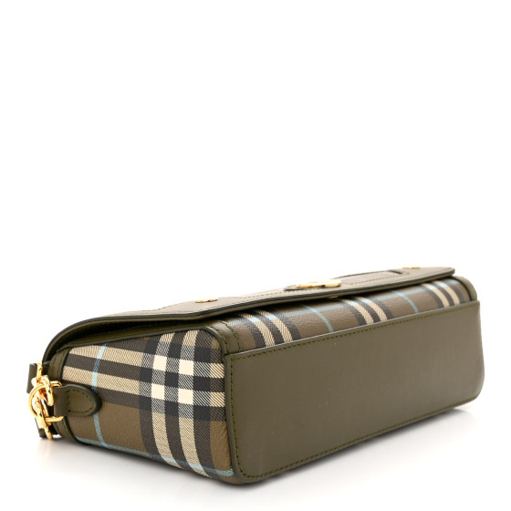 BURBERRY Coated Canvas Calfskin Vintage Check Note Top