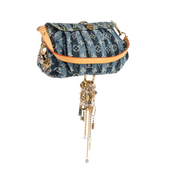 LOUIS VUITTON Denim Raye Judy Blame Mini Pleaty 159053