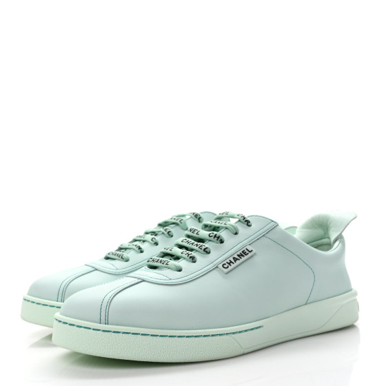CHANEL Calfskin CC Womens Weekender Lace Up Sneakers 40