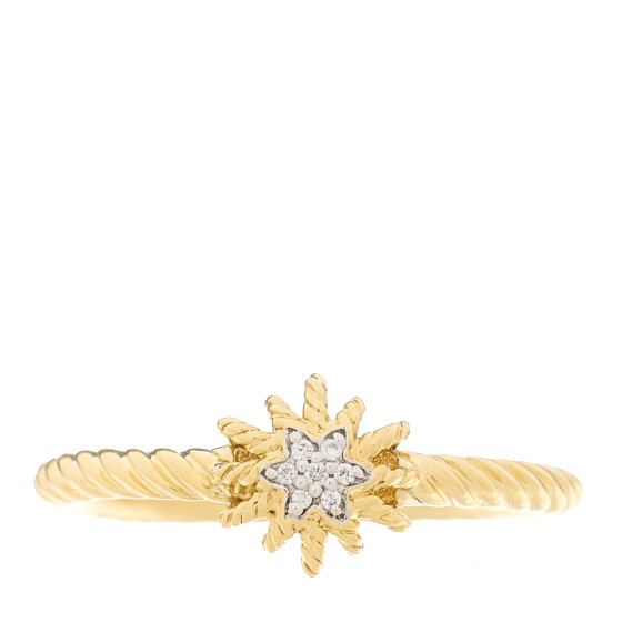 「DAVID YURMAN」18Kゴールド＆ダイヤモンド リング David Yurman 18k yellow gold ring with over 1.50 carats