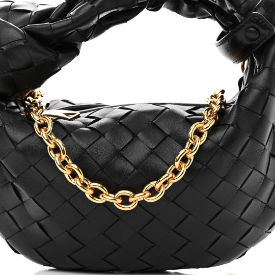 BOTTEGA VENETA Nappa Intrecciato Mini Chain Jodie Black