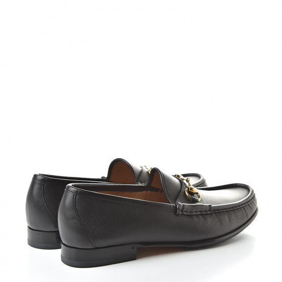 有吉ページ GUCCI Calfskin Mens 1953 Horsebit Loafers 9 Black 512867