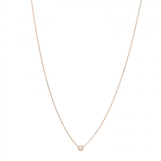 CARTIER 18K Pink Gold Diamond XS D'Amour Pendant Necklace