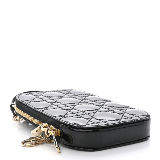 Christian Dior LadyDiorブラック iPhone14Pro CHRISTIAN DIOR Lady Dior Cannage ProMax iPhone case Leather