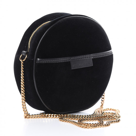 ｽﾃﾗﾏｯｶｰﾄﾆｰ Mini Round Bag Monogram Monogram Velvet Crystal STELLA MCCARTNEY Velvet Crystal Monogram Mini Round