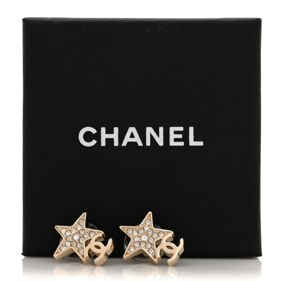 【散りばめられた星が素敵◎】CHANEL CCブローチ 星＆ゴールド CHANEL Crystal CC Star Earrings Gold 1661109 | FASHIONPHILE