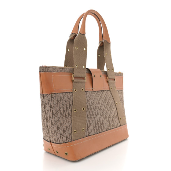 CHRISTIAN DIOR Monogram Street Chic Shopper Tote Beige