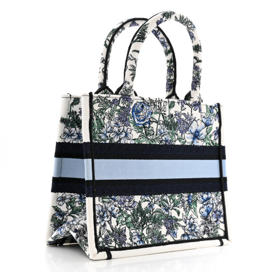 バッグ 753 Christian Dior canvas handbag CHRISTIAN DIOR Canvas Butterfly Bandana Embroidered Medium