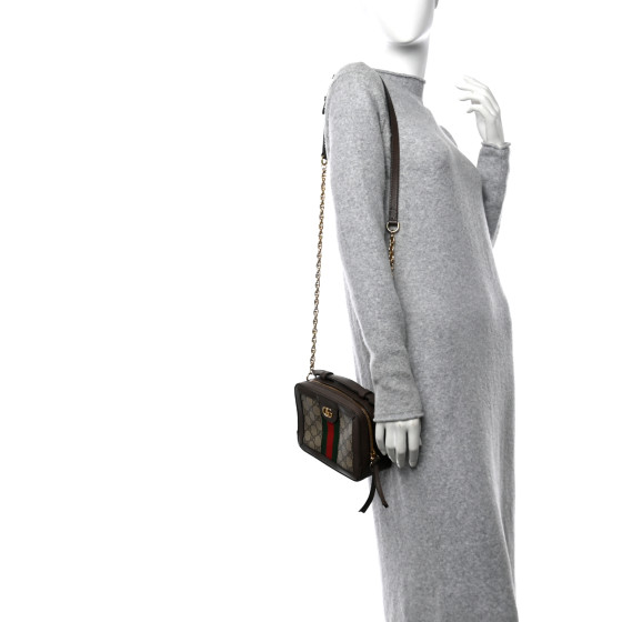 ショルダーバッグ・ポシェット GUCCI GG SUPREME MINI OPHIDIA SHOULDER BAG GUCCI GG Supreme Monogram Textured Dollar Calfskin Web