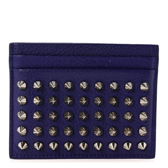 CHRISTIAN LOUBOUTIN Calfskin Paris Spikes Kios Card Holder