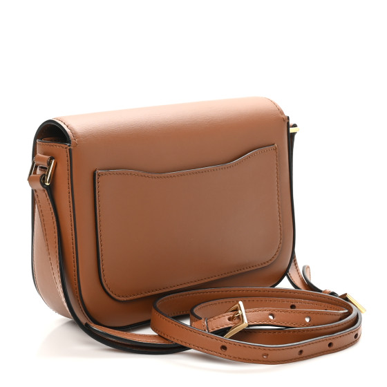 PRADA City Calf Flap Shoulder Bag Cognac 1664498 | FASHIONPHILE
