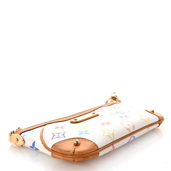 LOUIS VUITTON Monogram Multicolor Pochette Milla MM White