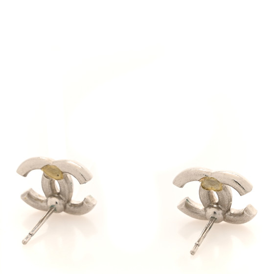 CHANEL Enamel CC Earrings Pink Silver 1662580 | FASHIONPHILE