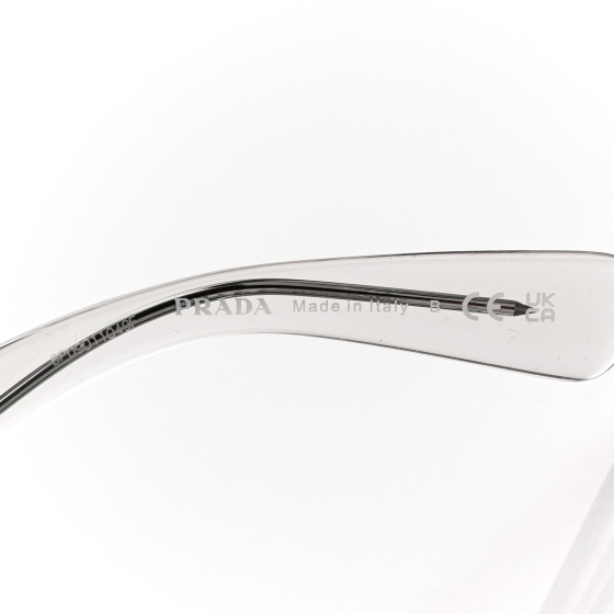 サングラス PRADA Transparent Acetate Sunglasses Prada PR 02ZS S (52 - 20) with Blue lenses and Grey frame