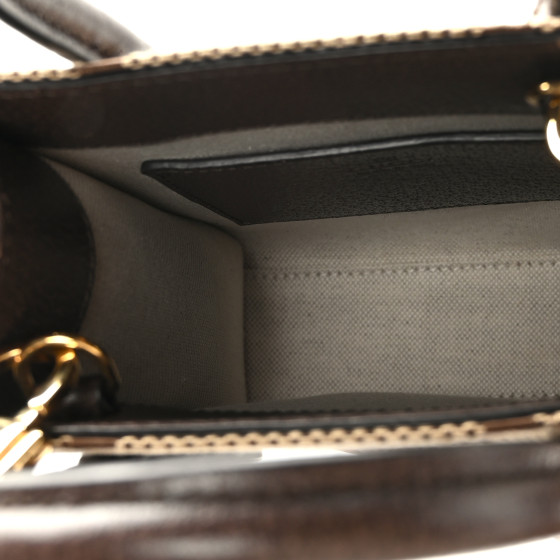 GUCCI Monogram Jumbo GG Textured Dollar Calfskin Web Mini